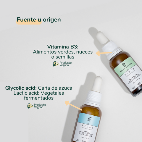 Serum exfoliante ácido glicólico 5% + láctico 5%